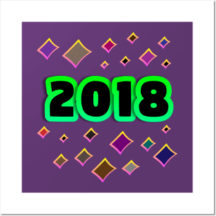 Colorful 2018 Posters and Art